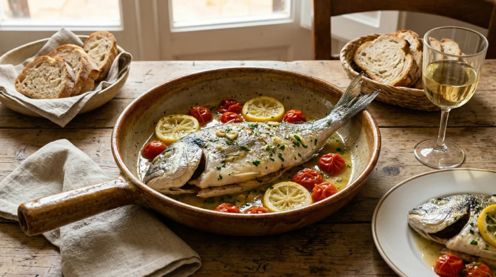 Pesce alla vernaccia sardo